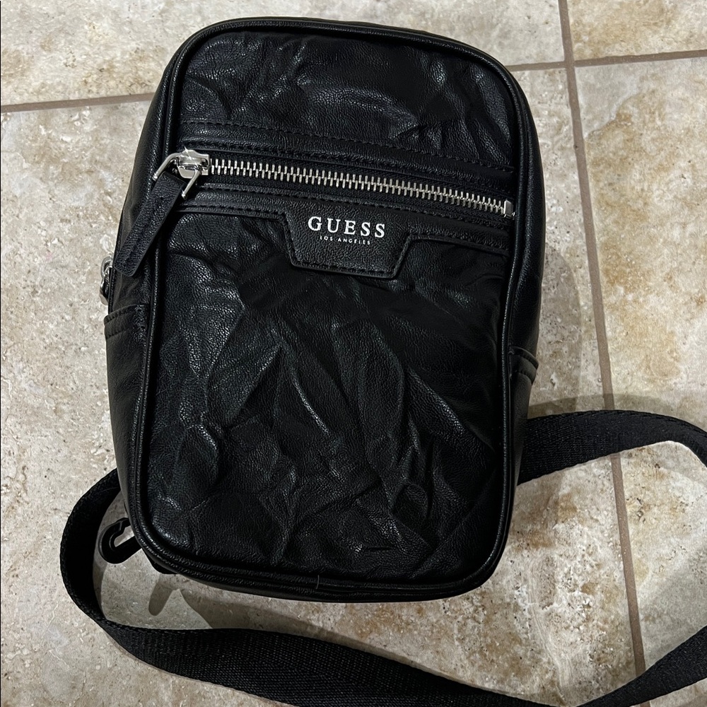 GUESS Black Sling Bag for Men